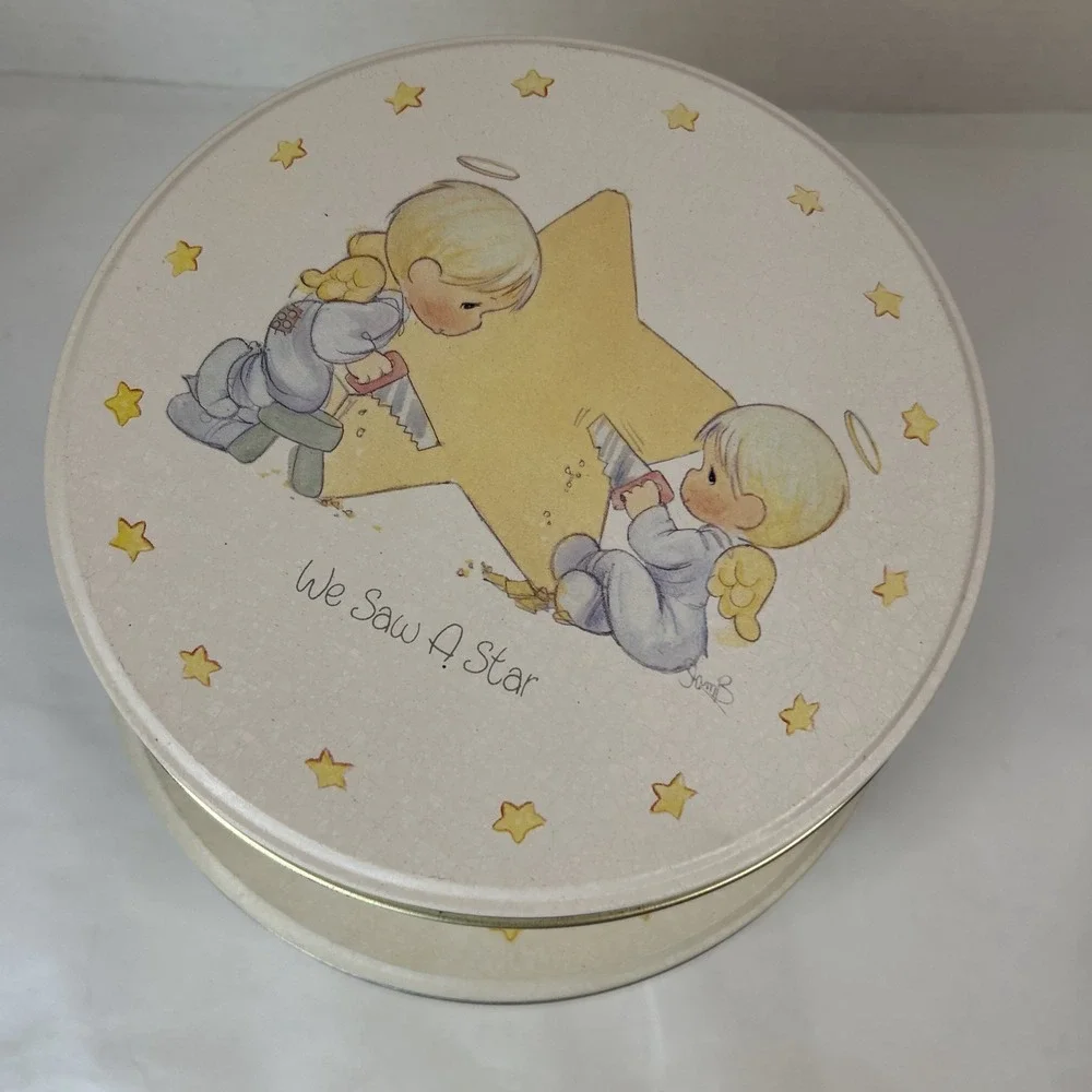 Enesco Precious Moments Nested We Saw A Star Tin Set Read